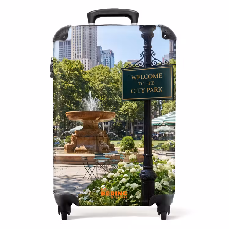 Suitcase - Park - Fountain - City - Nature — 1