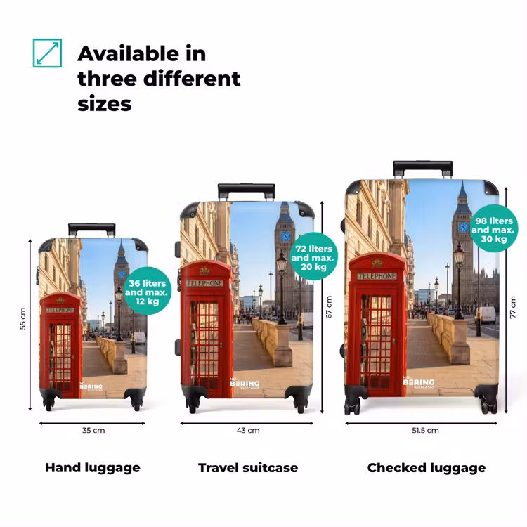 Suitcase - Phone Booth - Red - London - City - Architecture — 3