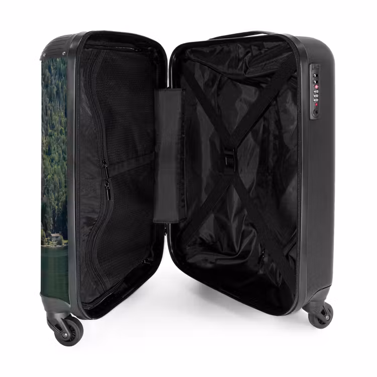 Suitcase - Sailboat - Water - Mountains - Nature - Green — 5