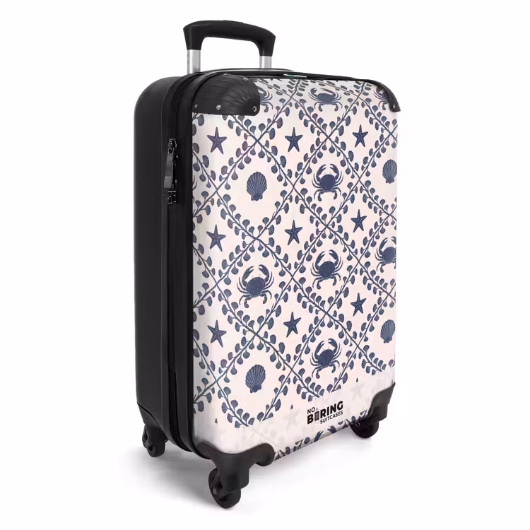 Suitcase - Sea - Crab - Starfish - Pattern - Blue — 2
