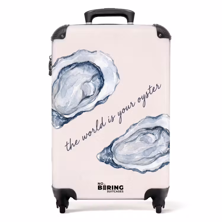 Suitcase - Seaside Life - Oyster - Watercolor - Minimalist - Blue — 1