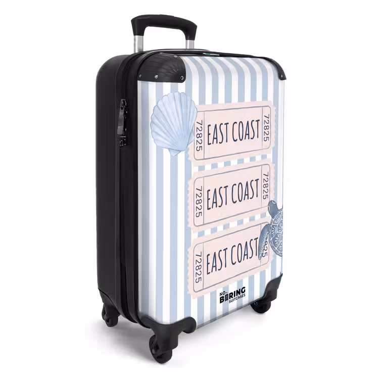 Suitcase - Shell - Ocean - Coast - Blue - Illustration — 2