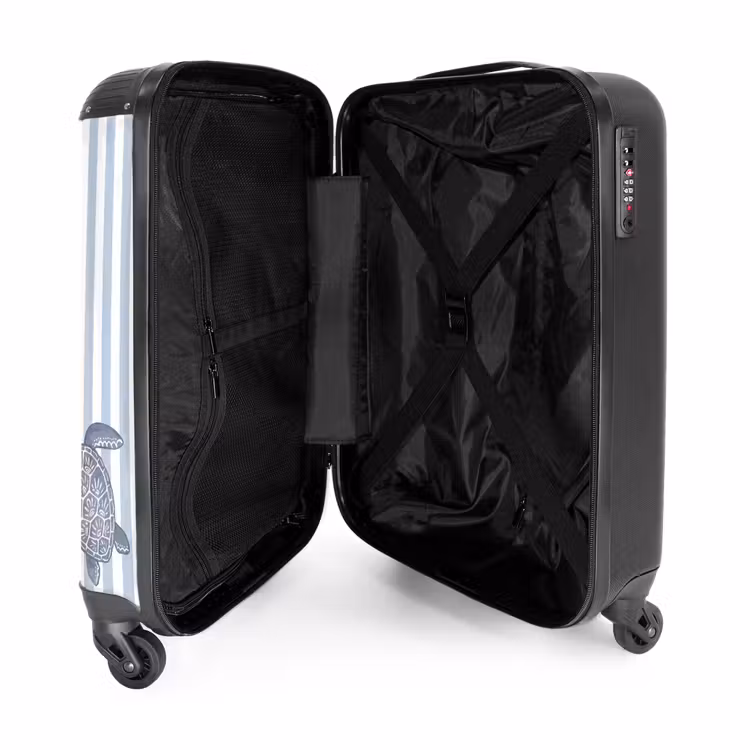 Suitcase - Shell - Ocean - Coast - Blue - Illustration — 5