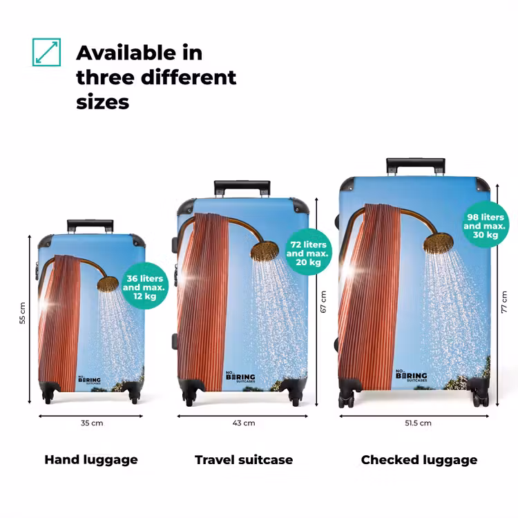 Suitcase - Shower - Water - Summer - Blue — 1