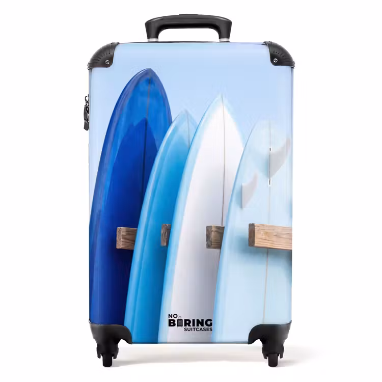 Suitcase - Surfboard - Beach - Summer - Blue - Water — 1