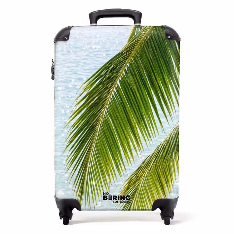 Suitcase - Tree - Leaves - Water - Tropical - Green — 1