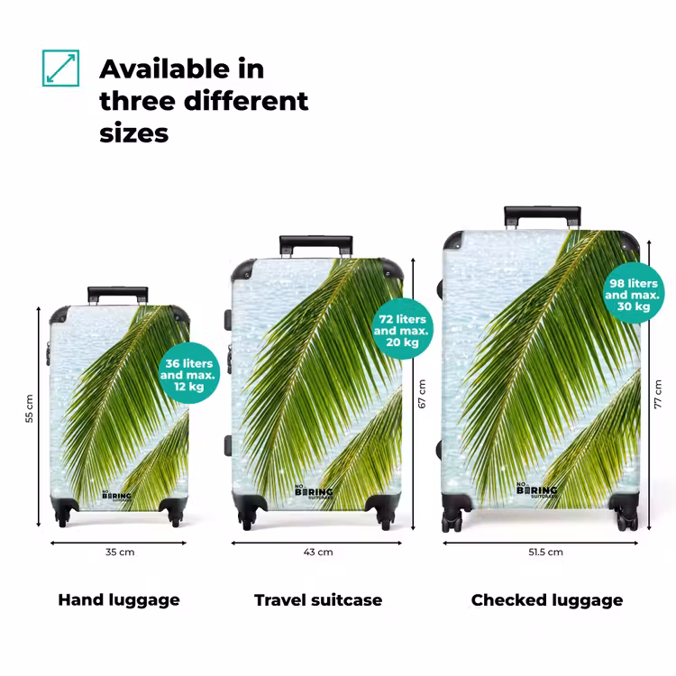Suitcase - Tree - Leaves - Water - Tropical - Green — 3