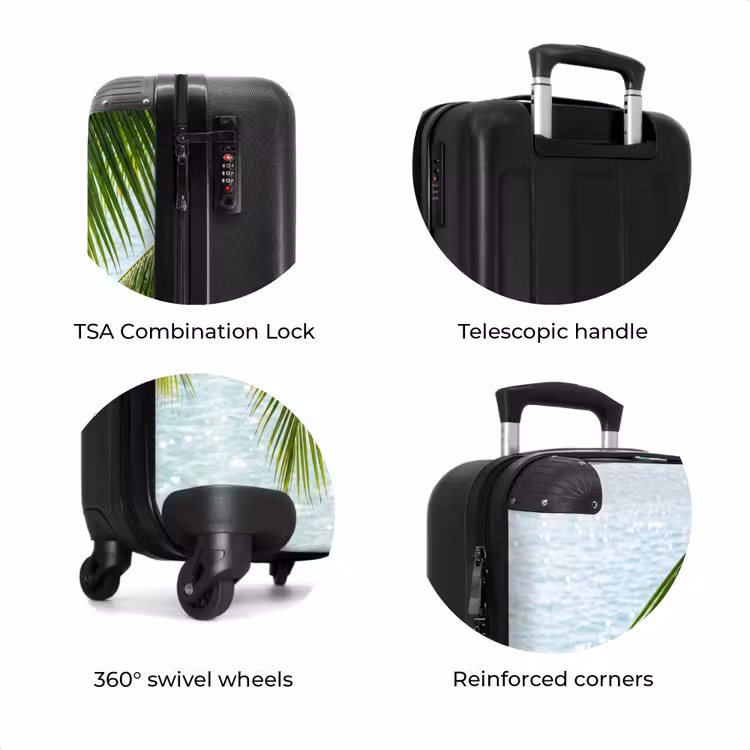 Suitcase - Tree - Leaves - Water - Tropical - Green — 8