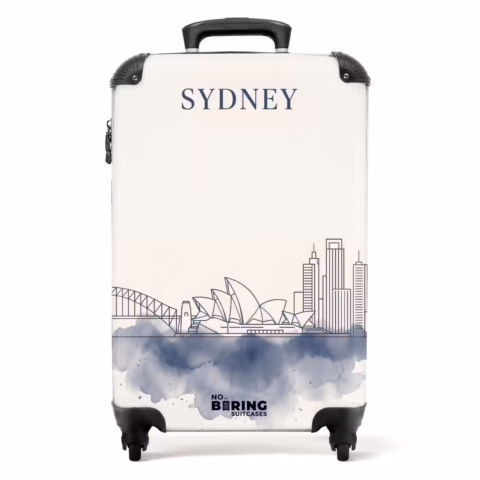 Suitcase - City - Skyline - Architecture - Minimalist - Blue — 1