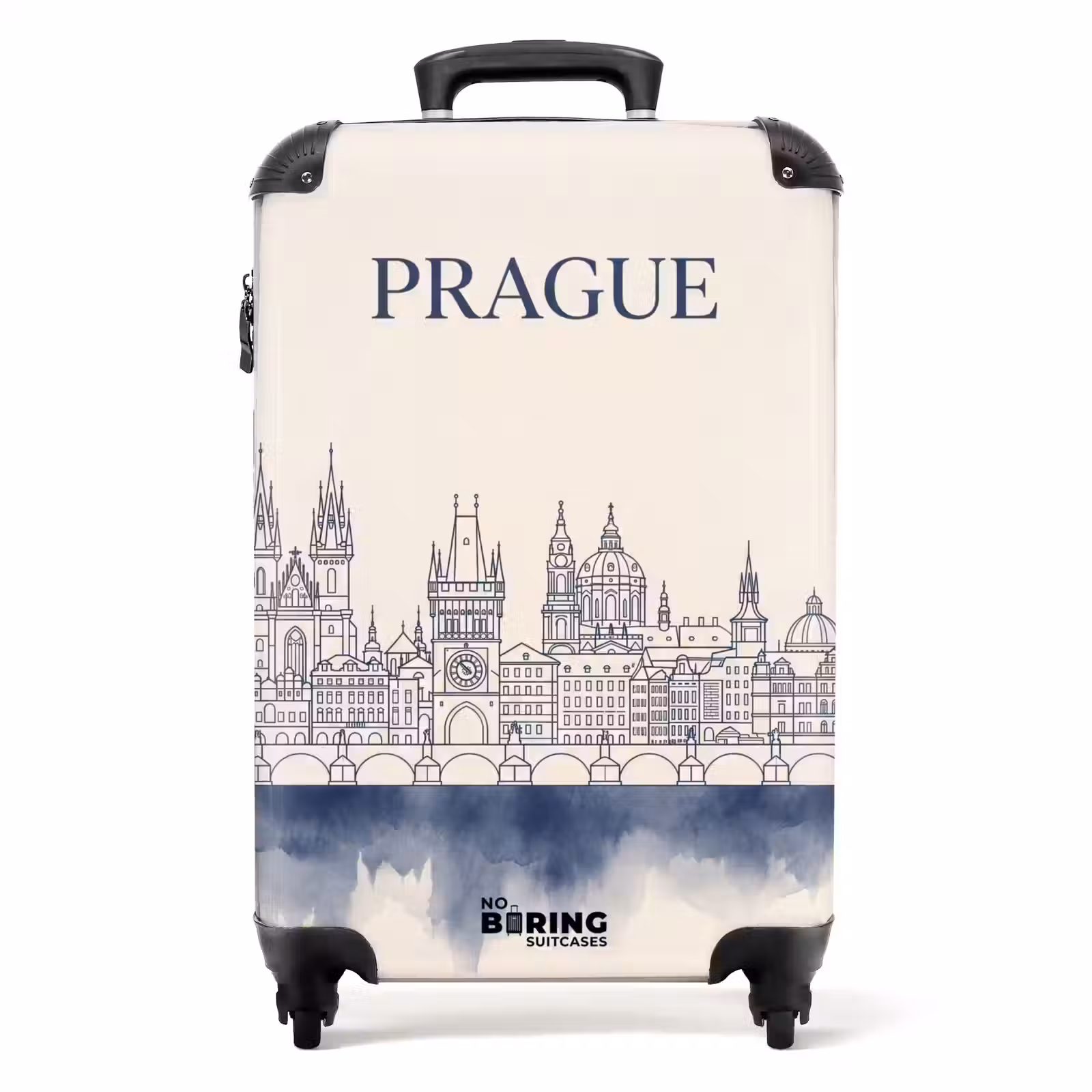 Suitcase - Prague - Skyline - Architecture - Blue — 1