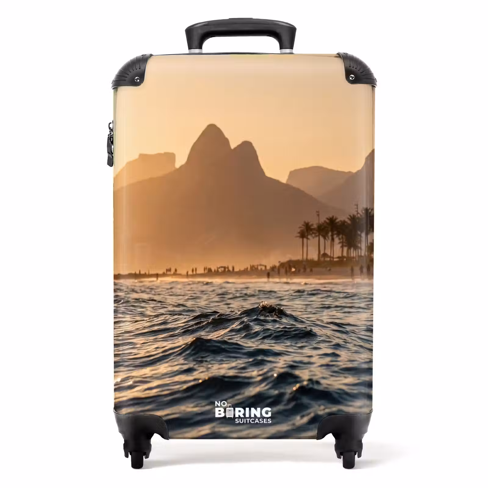 Suitcase - Sea - Waves - Sunset - Coast - Gold — 1