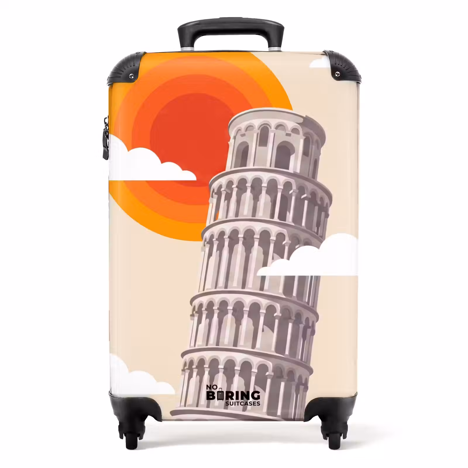 Suitcase - Tower - Pisa - Architecture - Minimalist - Beige — 1