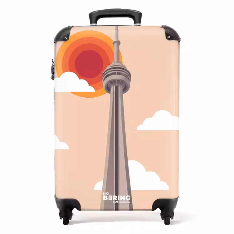Suitcase - City - Building - Architecture - Retro - Orange — 1