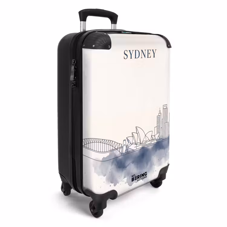 Suitcase - City - Skyline - Architecture - Minimalist - Blue — 2