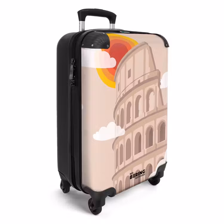 Suitcase - Colosseum - Sunrise - Rome - Architecture - Beige — 2