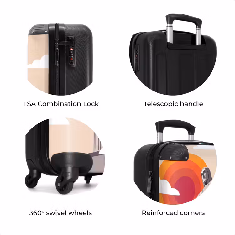 Suitcase - Monument - City - Sunset - Minimalist - Orange — 8