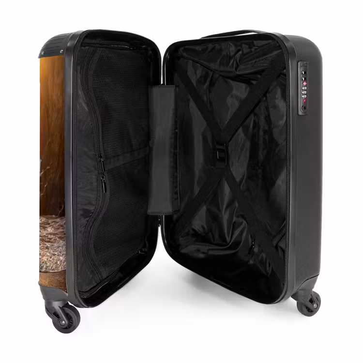 Suitcase - People - Ocean - Sunset - Coast - Gold — 5