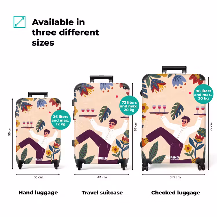 Suitcase - People - Tray - Food - Modern - Colorful — 1