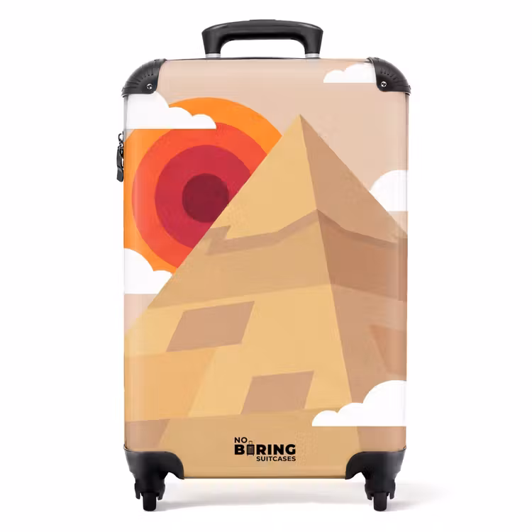 Suitcase - Pyramid - Sun - Desert - Modern - Orange — 1