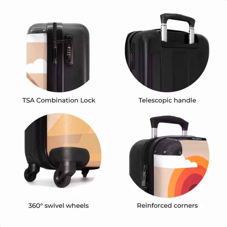 Suitcase - Pyramid - Sun - Desert - Modern - Orange — 8