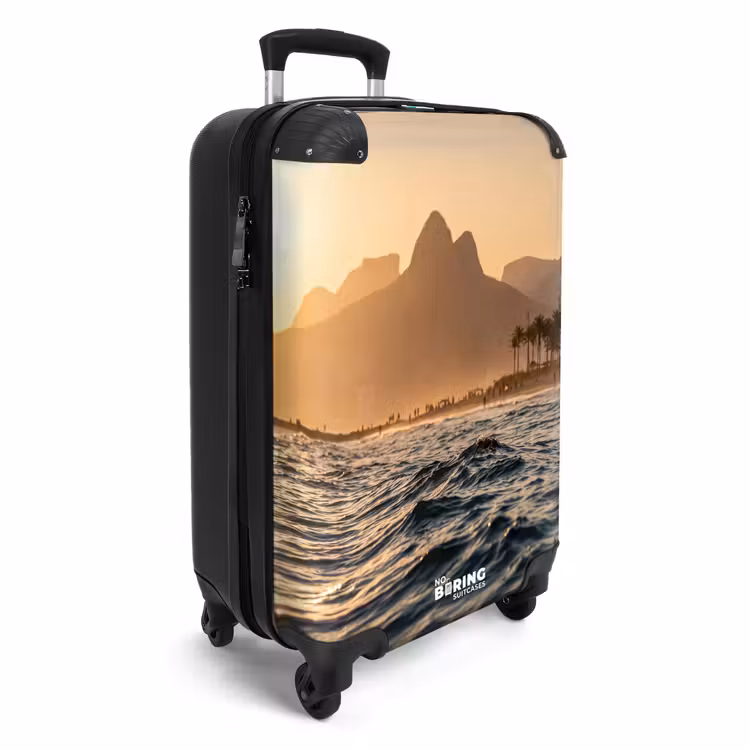 Suitcase - Sea - Waves - Sunset - Coast - Gold — 2