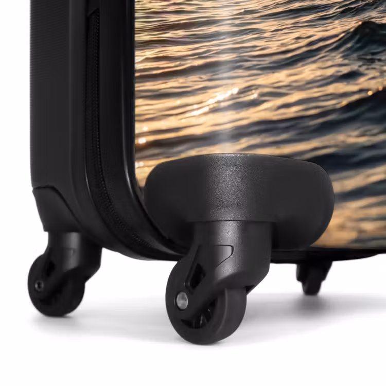 Suitcase - Sea - Waves - Sunset - Coast - Gold — 7