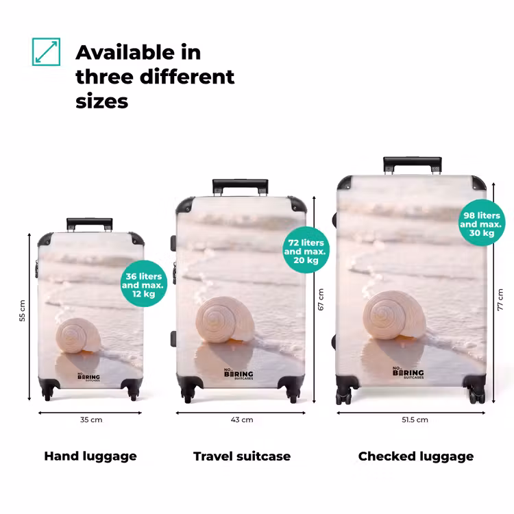 Suitcase - Seashell - Beach - Sea - Nature - Beige — 1