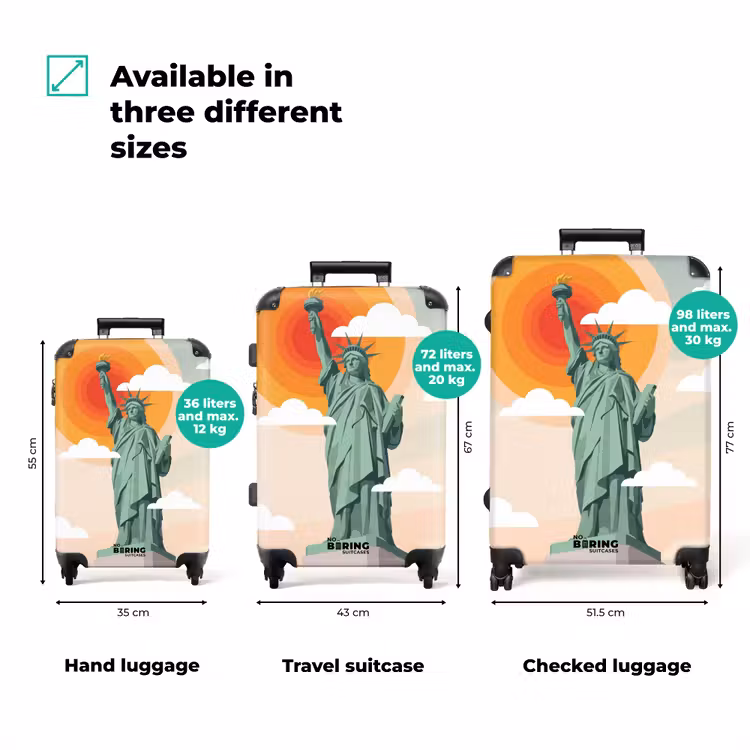 Suitcase - Statue of Liberty - New York - Sun - Modern — 3