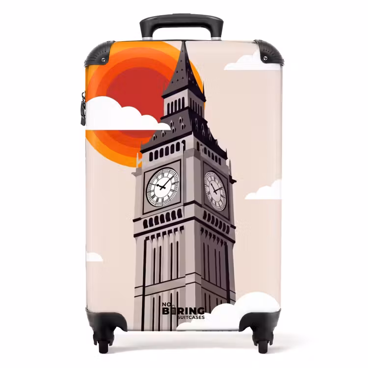Suitcase - Tower - Clock - London - Architecture - Retro — 1