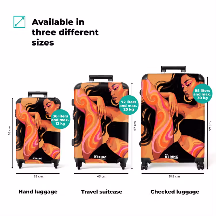Suitcase - Woman - Portrait - Abstract - Modern - Colorful — 1