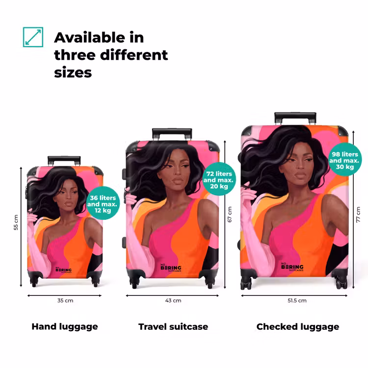 Suitcase - Woman - Portrait - Colorful - Modern - Art — 1