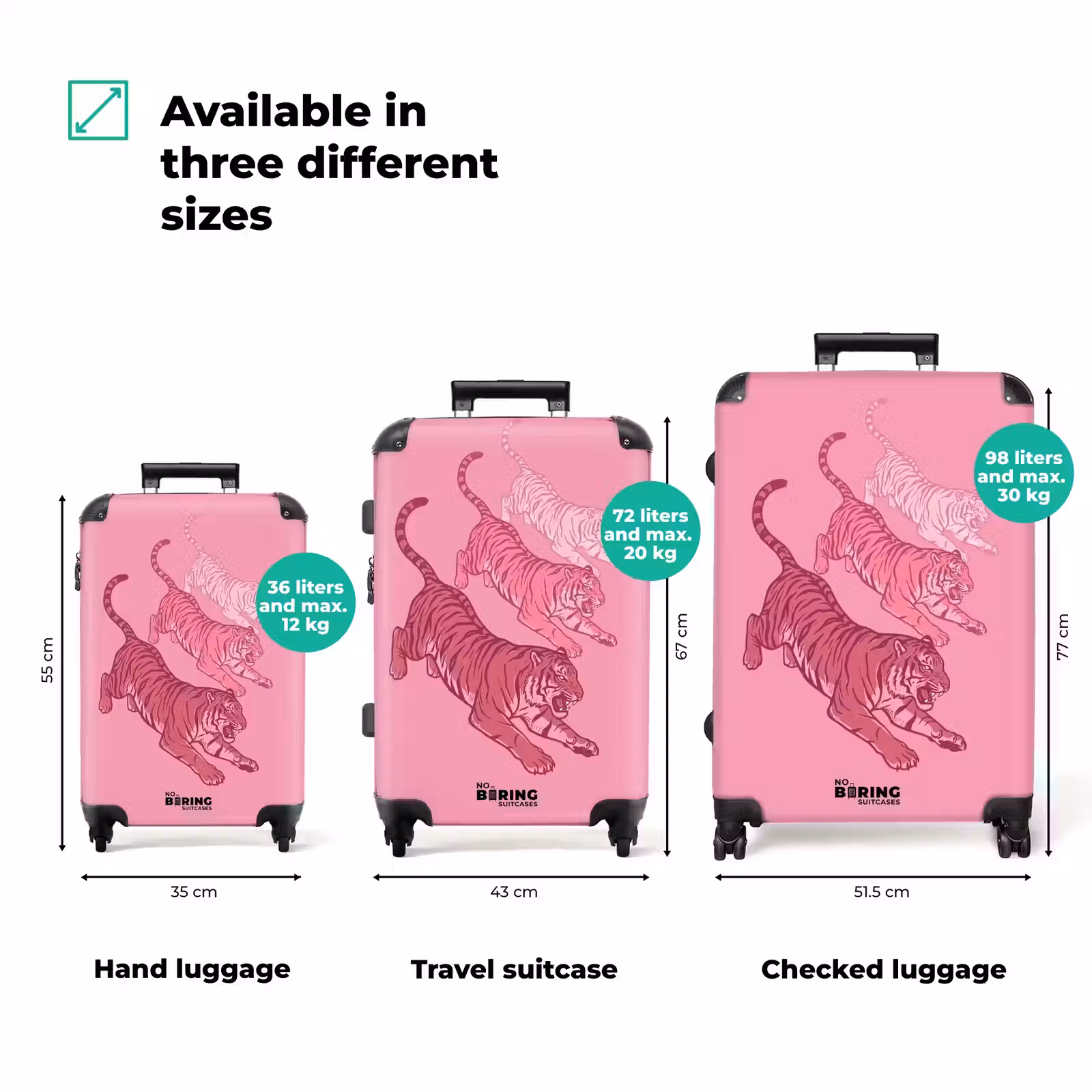 Suitcase - Cat - Jumping - Animals - Pink - Modern — 1