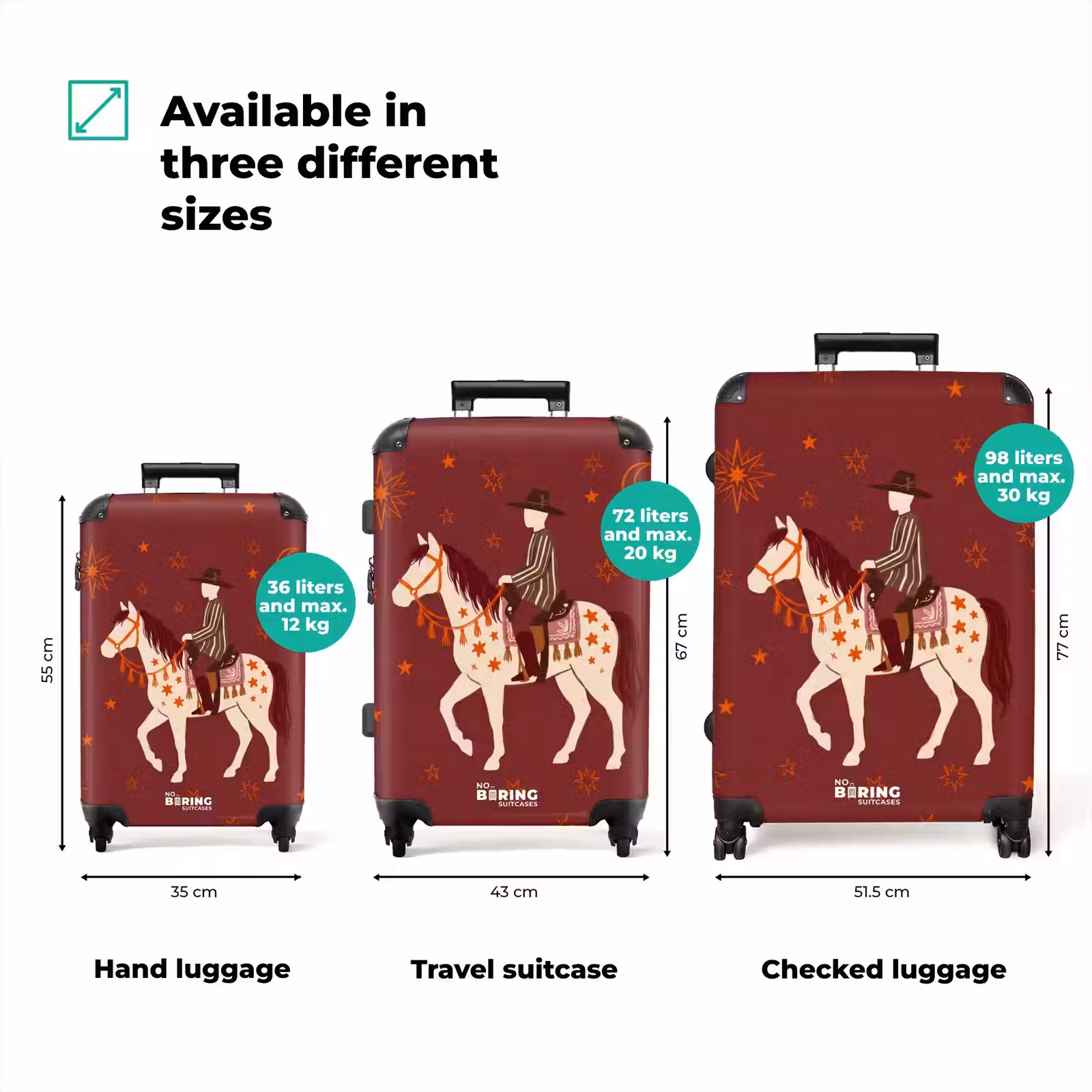 Suitcase - Horse - Rider - Stars - Night - Illustration — 1