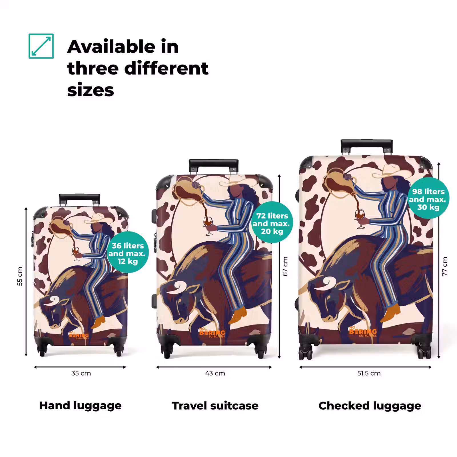 Suitcase - People - Animals - Cowboy - Abstract - Colorful — 1