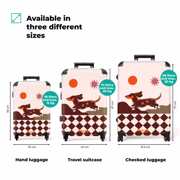 Suitcase - Dog - Abstract - Animals - Modern - Brown — 1