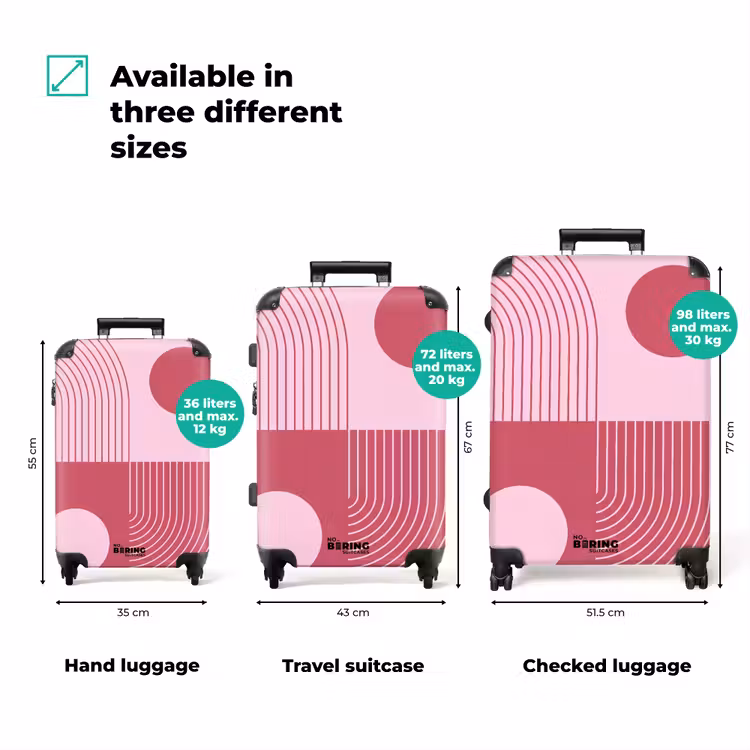 Suitcase - Geometry - Pattern - Abstract - Pink - Modern — 1