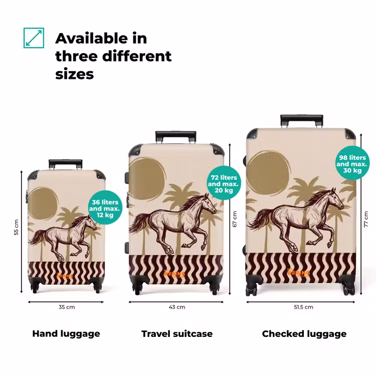 Suitcase - Horse - Galloping - Desert - Illustration — 1