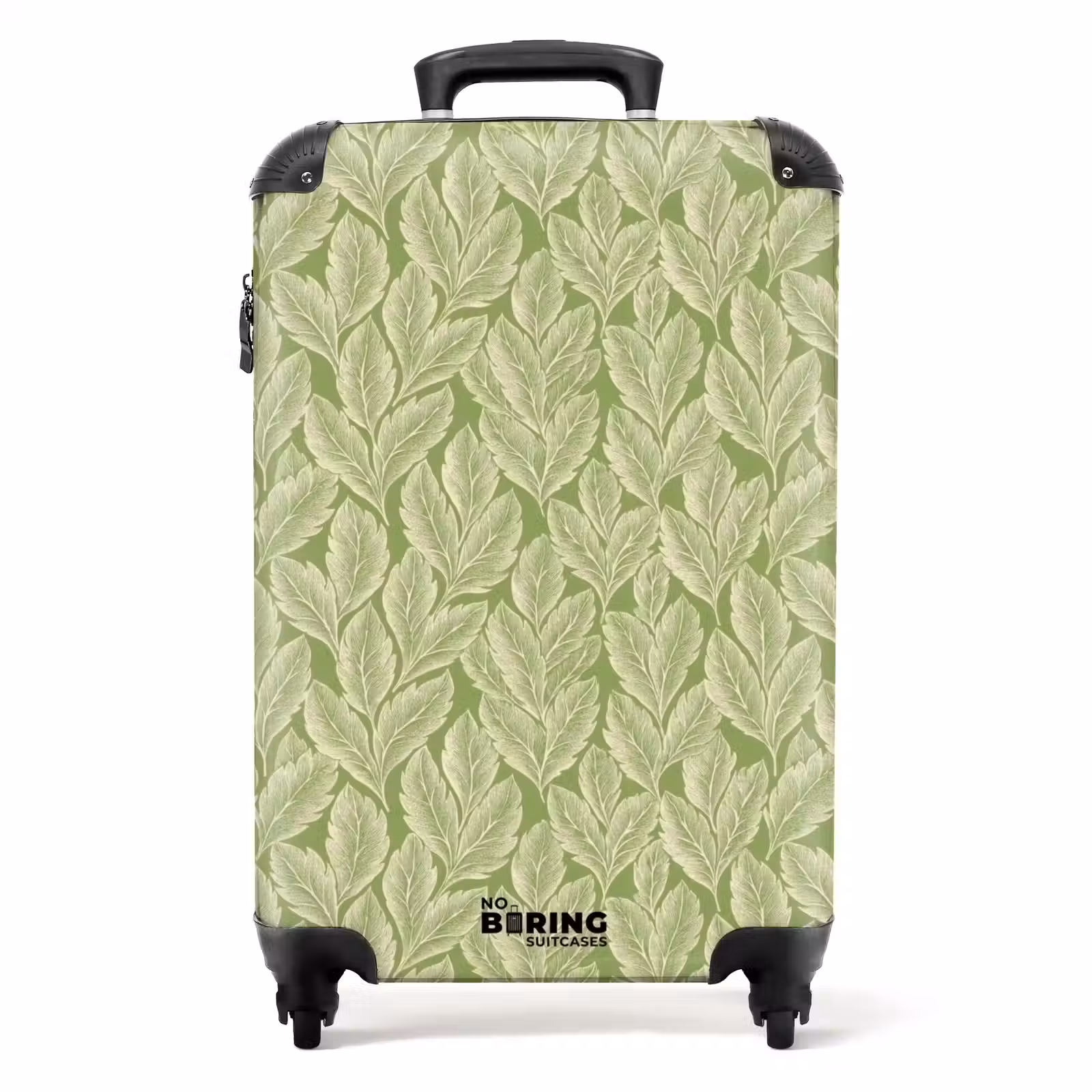 Suitcase - Green - Botanical - Leaves - Vintage - Pattern — 1