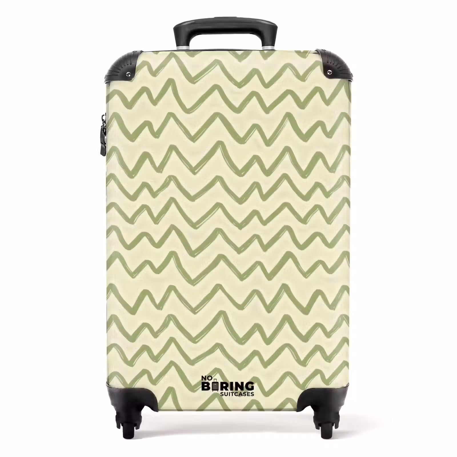Suitcase - Salvia Green - Zigzag - Hand-drawn - Pattern — 1