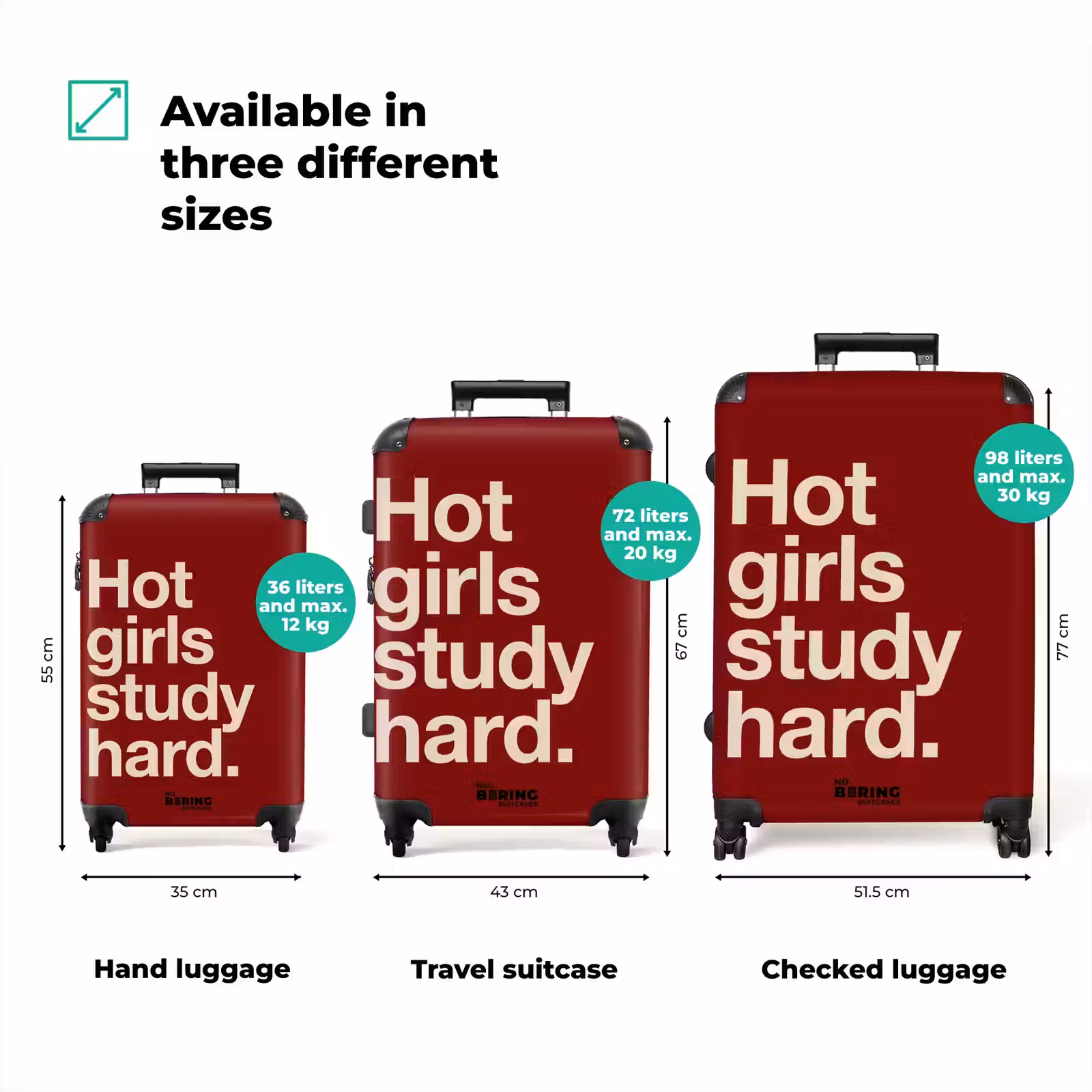 Suitcase - Text - Study - Motivation - Modern - Red — 1
