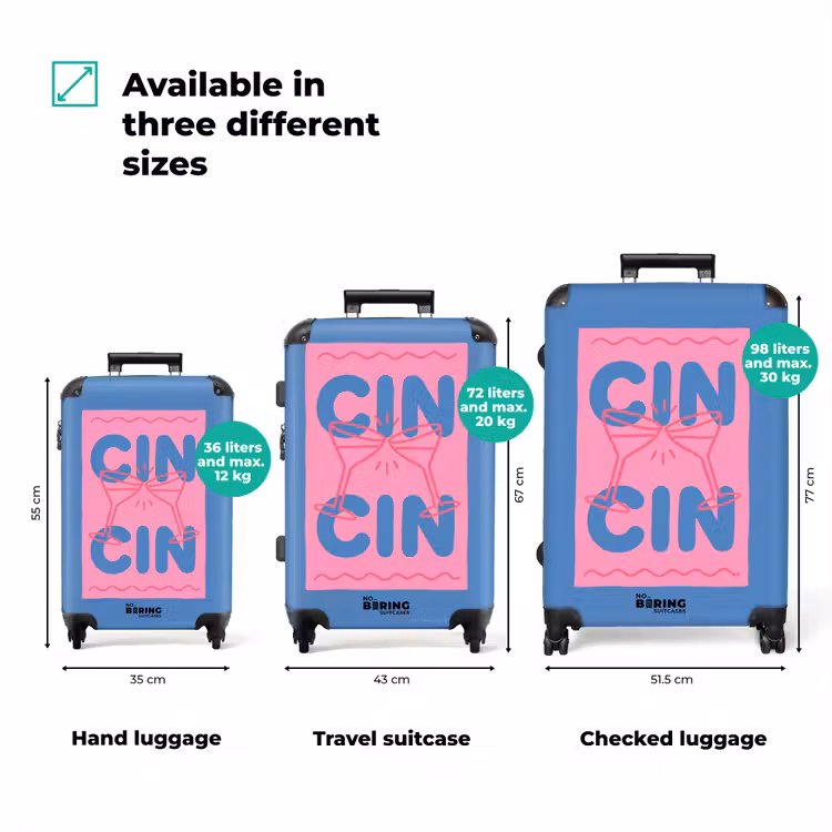 Suitcase - Drinks - Glasses - Cheers - Modern - Pink — 1