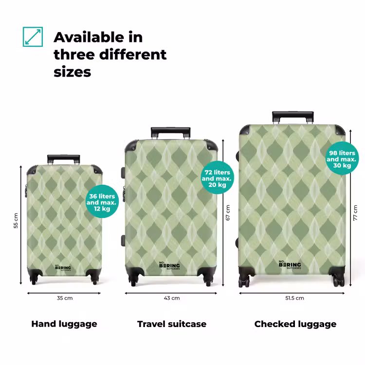 Suitcase - Foliage - Geometric - Organic - Latticework - Pattern — 3