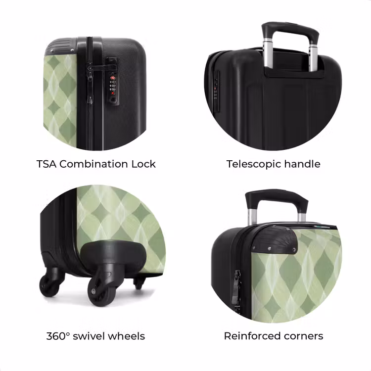 Suitcase - Foliage - Geometric - Organic - Latticework - Pattern — 8