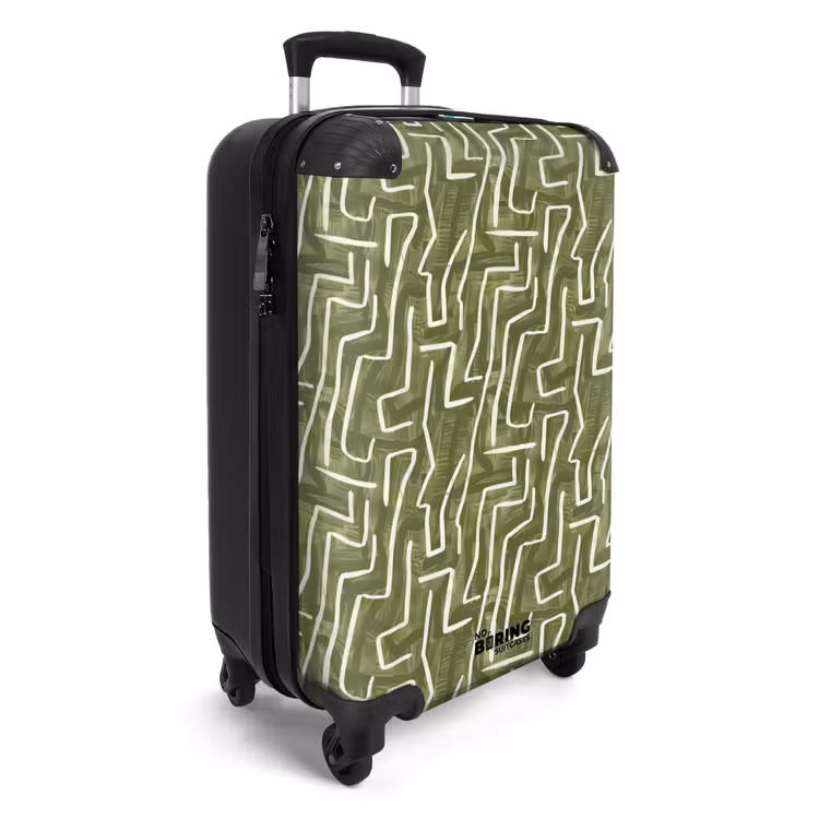 Suitcase - Green - Abstract - Brushstrokes - Pattern — 2