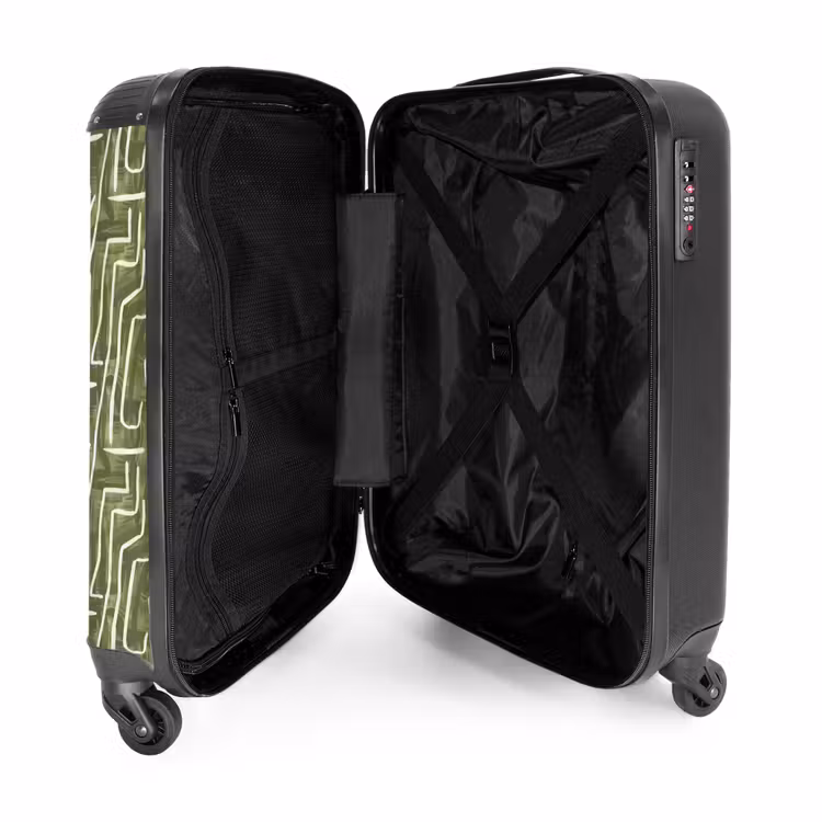 Suitcase - Green - Abstract - Brushstrokes - Pattern — 5