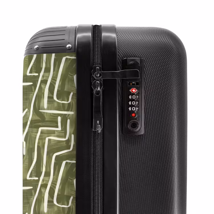 Suitcase - Green - Abstract - Brushstrokes - Pattern — 6