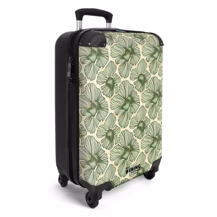 Suitcase - Green - Botanical - Flowers - Organic - Pattern — 2