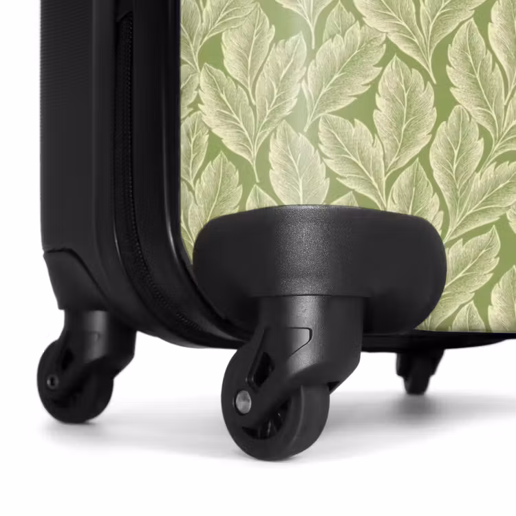 Suitcase - Green - Botanical - Leaves - Vintage - Pattern — 7