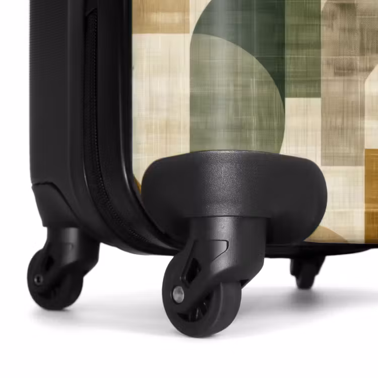 Suitcase - Olive Green - Geometric - Abstract - Mid-Century - Linen - Pattern — 7