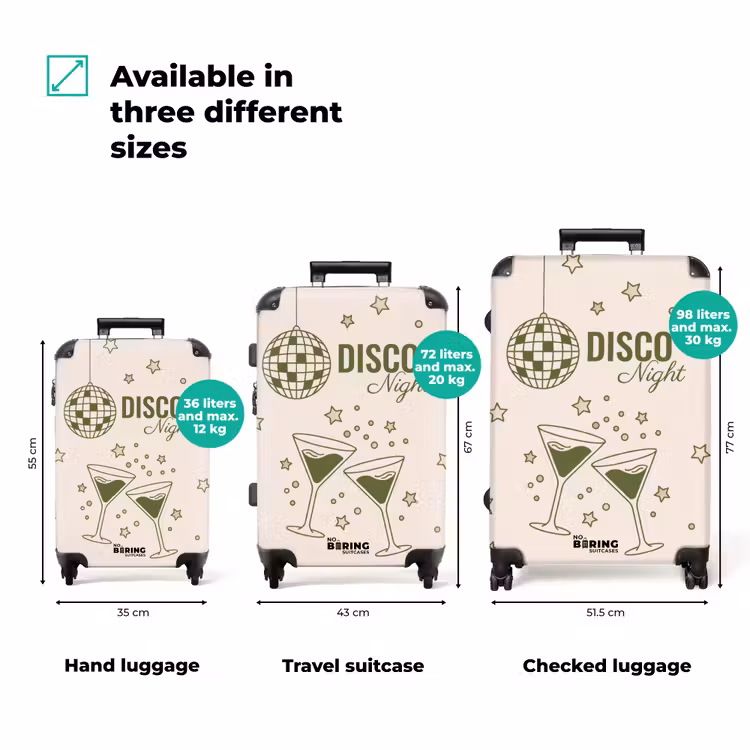 Suitcase - Party - Disco - Drinks - Illustration - Green — 1